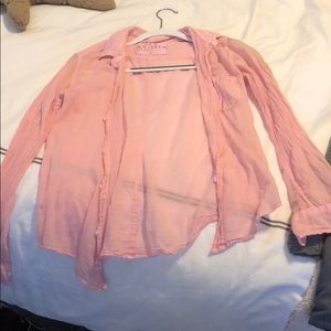 Frank & Eileen pink button up